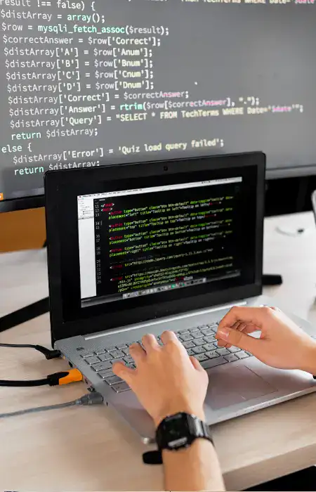 computer code on a screen