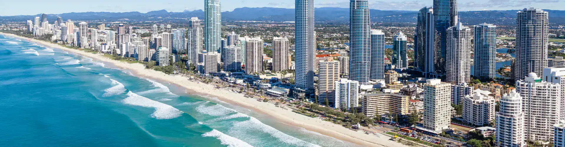 Gold Coast skyline and beach