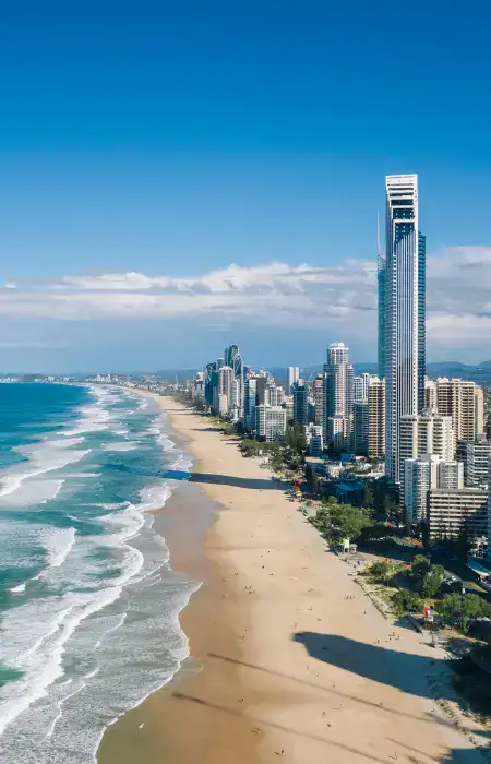 Gold Coast skyline and beach