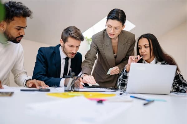 People sitting in an office environment