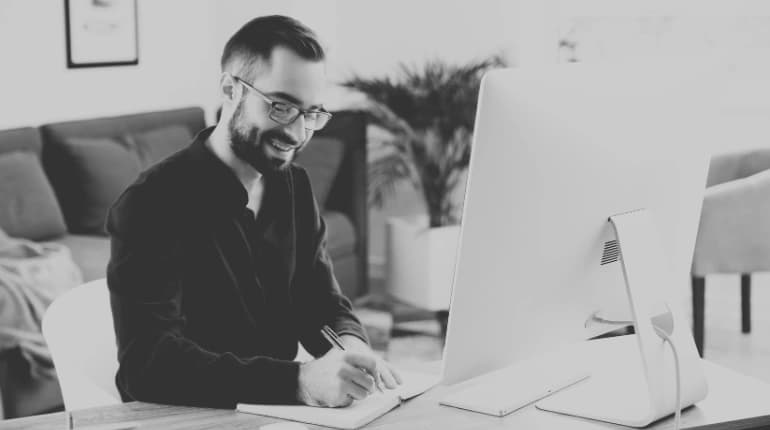 man in an office environment