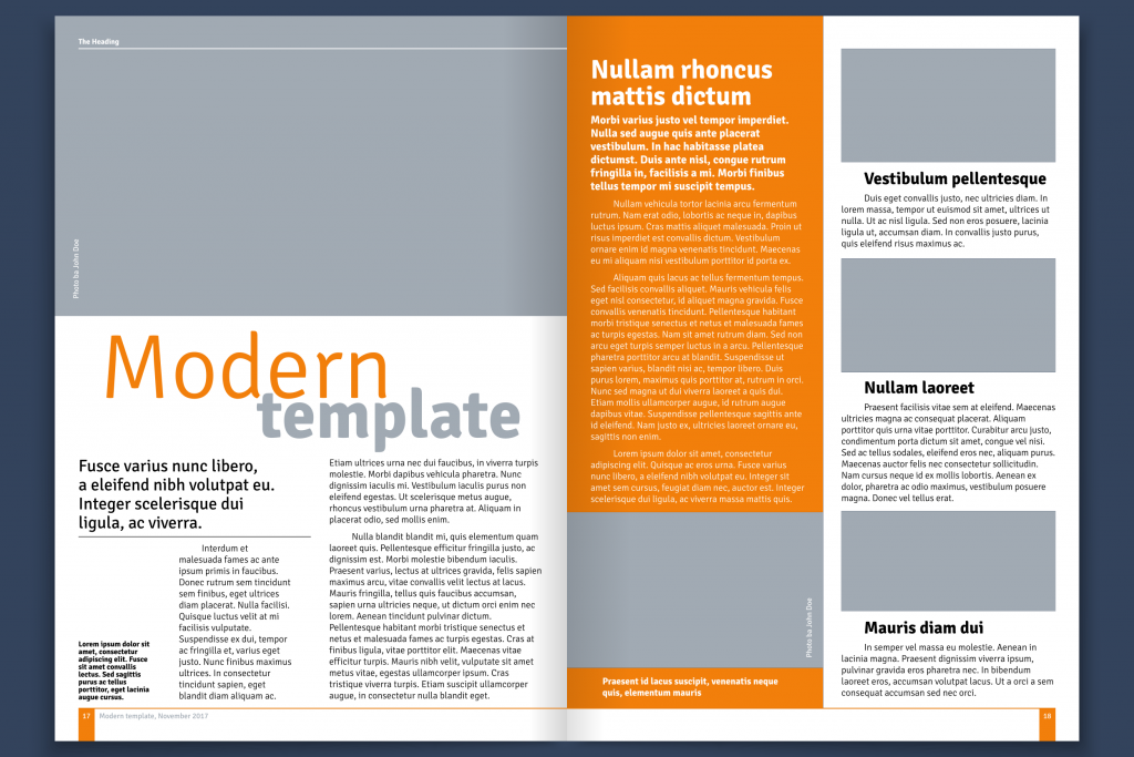 Publication Document Template Design: Modern Template